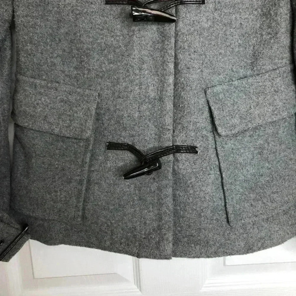 GAP Factory Grey Wool Blend Hooded Pea Coat Sz XS - Picture 3 of 16